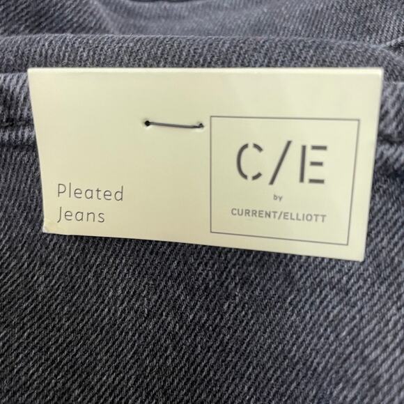 C/E Current Elliot Black Pleated High Rise Tapered Jeans Women's Size 31 NWT - Picture 5 of 12